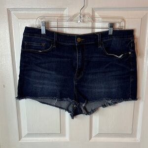 Women's Dark Blue Denim Shorts